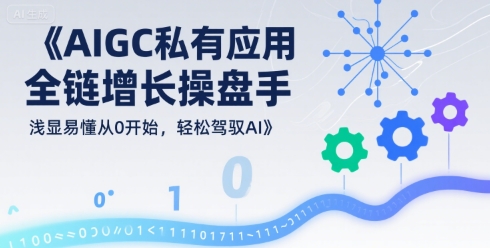 AIGC私有化应用全链增长操盘手,浅显易懂从0开始,轻松驾驭AI网赚项目-副业赚钱-互联网创业-资源整合神马网赚