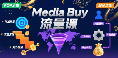 Media Buy之POP流量课,带你开启海外Media Buy淘金之路网赚项目-副业赚钱-互联网创业-资源整合神马网赚