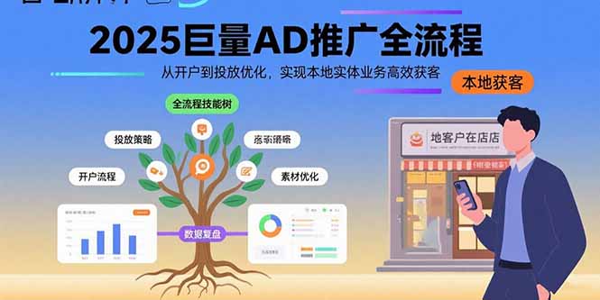 2025巨量AD推广全流程,从开户到投放优化,实现本地实体业务高效获客网赚项目-副业赚钱-互联网创业-资源整合神马网赚