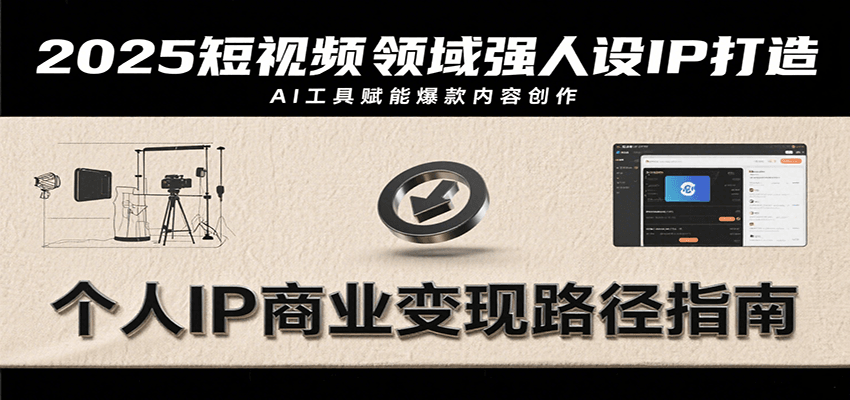 2025短视频领域强人设IP打造，结合爆款案例与AI工具应用，从个人出镜到商业成交转化网赚项目-副业赚钱-互联网创业-资源整合神马网赚