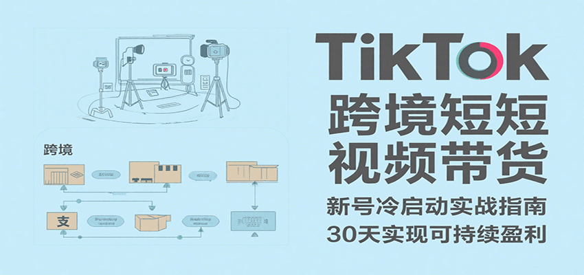 TikTok跨境短视频带货,30天攻克新号冷启动、0-1实现跨境可持续盈利网赚项目-副业赚钱-互联网创业-资源整合神马网赚