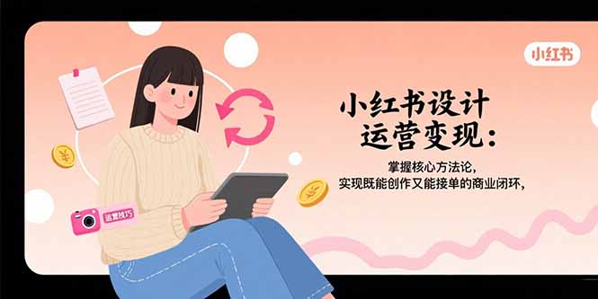 小红书设计运营变现：掌握核心方法论，实现既能创作又能接单的商业闭环网赚项目-副业赚钱-互联网创业-资源整合神马网赚