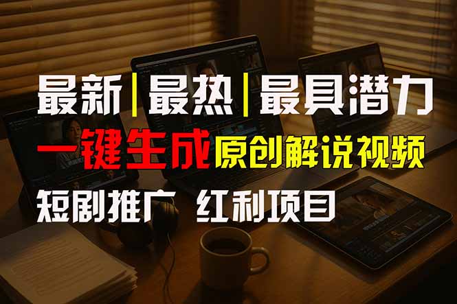 短剧推广新思路,AI一键生成原创解说视频,10分钟产出100条,30天赚了5.5w网赚项目-副业赚钱-互联网创业-资源整合神马网赚