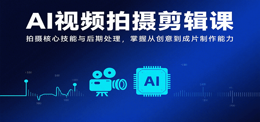 AI视频拍摄剪辑课，拍摄核心技能与后期处理，掌握从创意到成片制作能力网赚项目-副业赚钱-互联网创业-资源整合神马网赚
